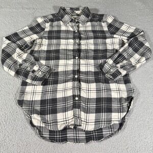 American Eagle Outfitters Long Sleeve Button Up Shirt Womens Small Boyfriend Fit